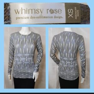 Whimsy Rose Long Sleeve Top Muti Color Blue